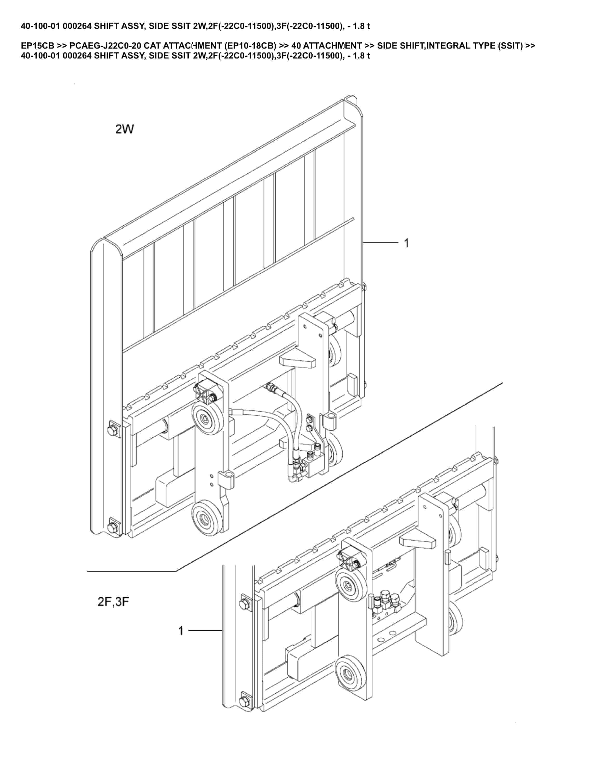Caterpillar EP15CB Parts Manual PCAEG-J22C0-20