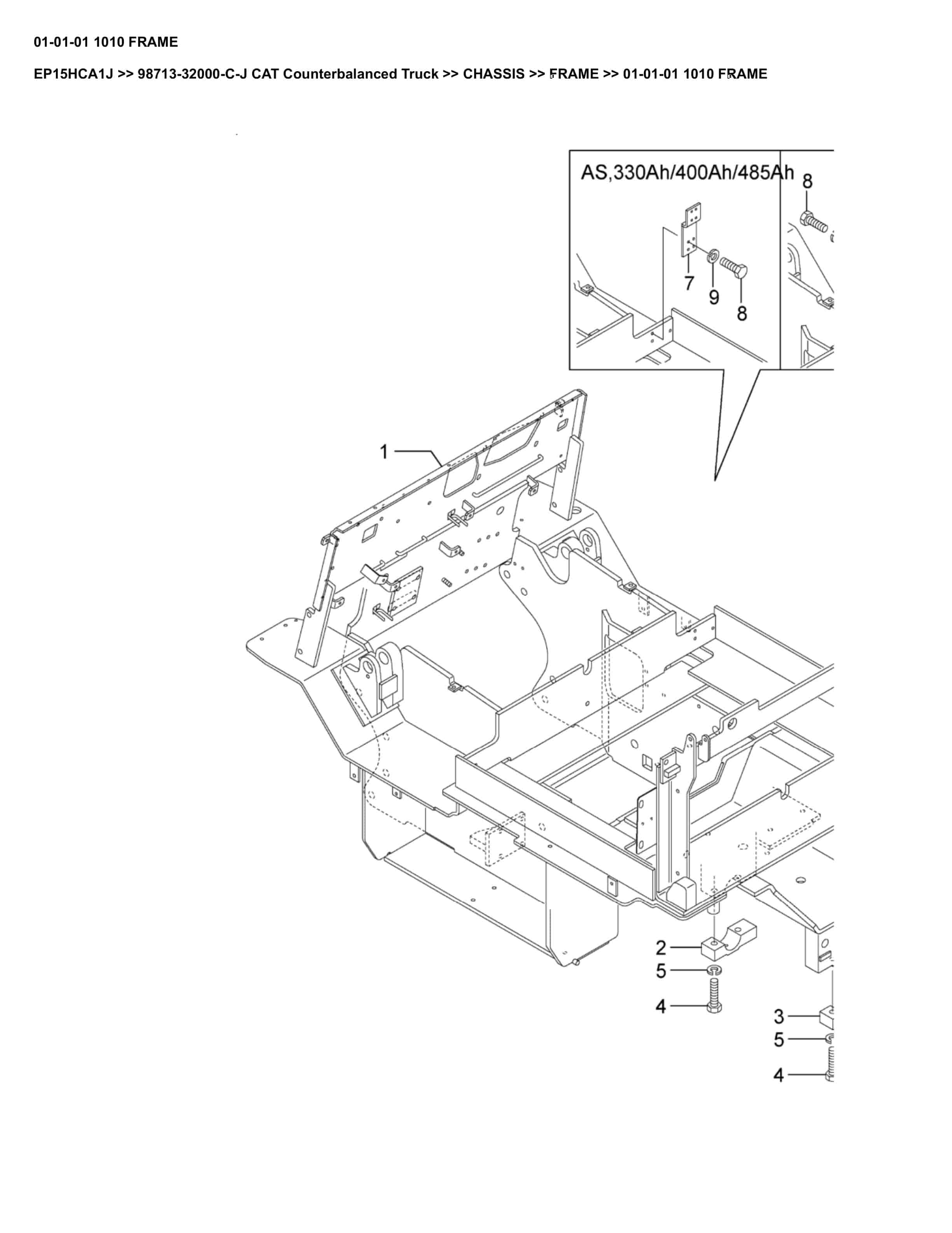 Caterpillar EP15HCA1J Parts Manual 98713-32000-C-J