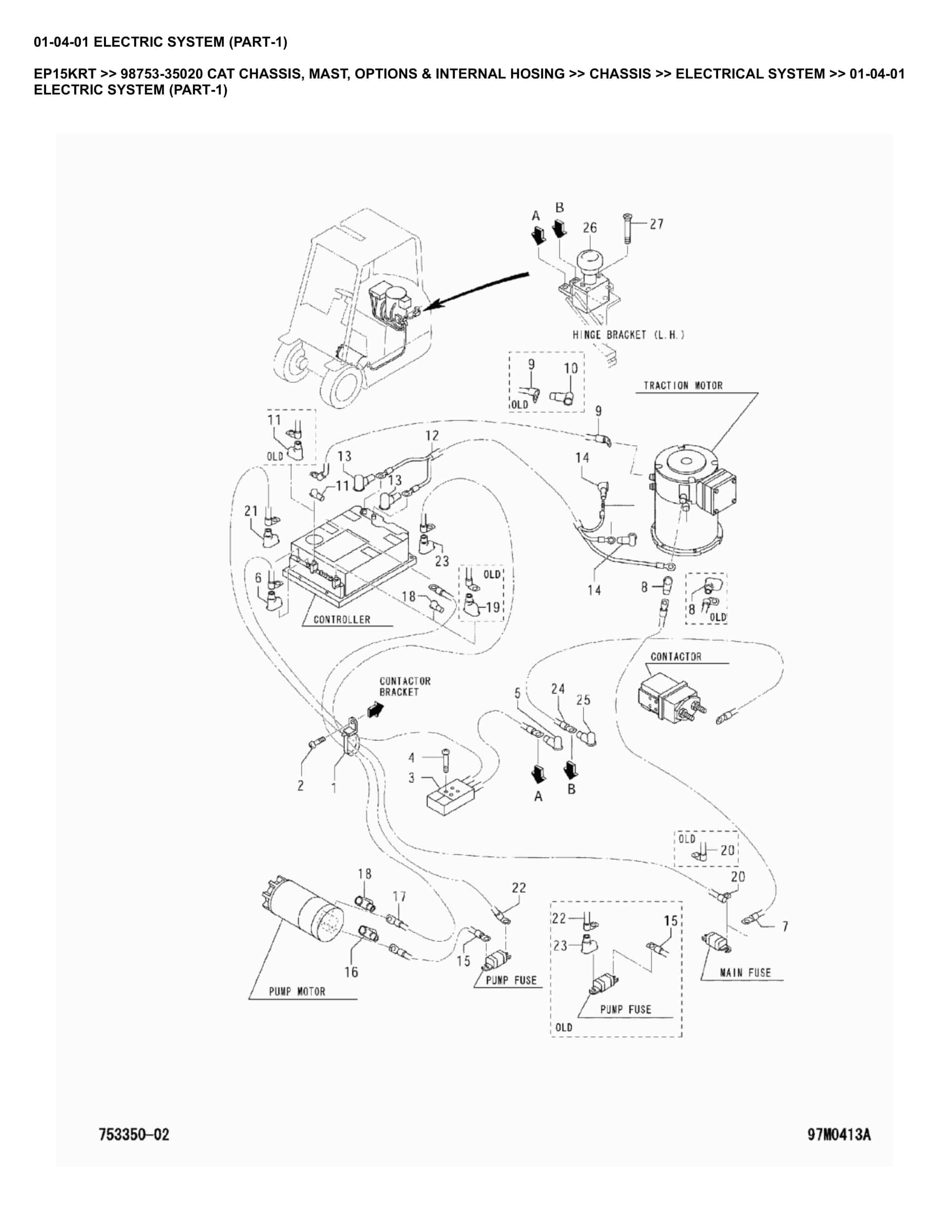Caterpillar EP15KRT Parts Manual 98753-35020