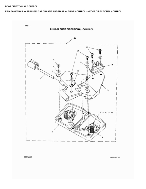 Alternative view of Caterpillar EP16 36 48V Parts Manual MCII SEBN2685