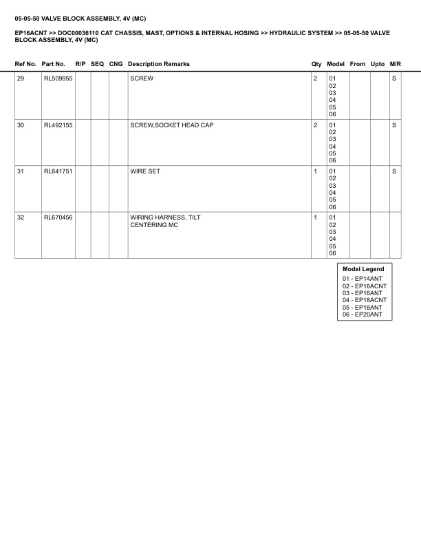 Alternative view of Caterpillar EP16ACNT Parts Manual DOC00036110
