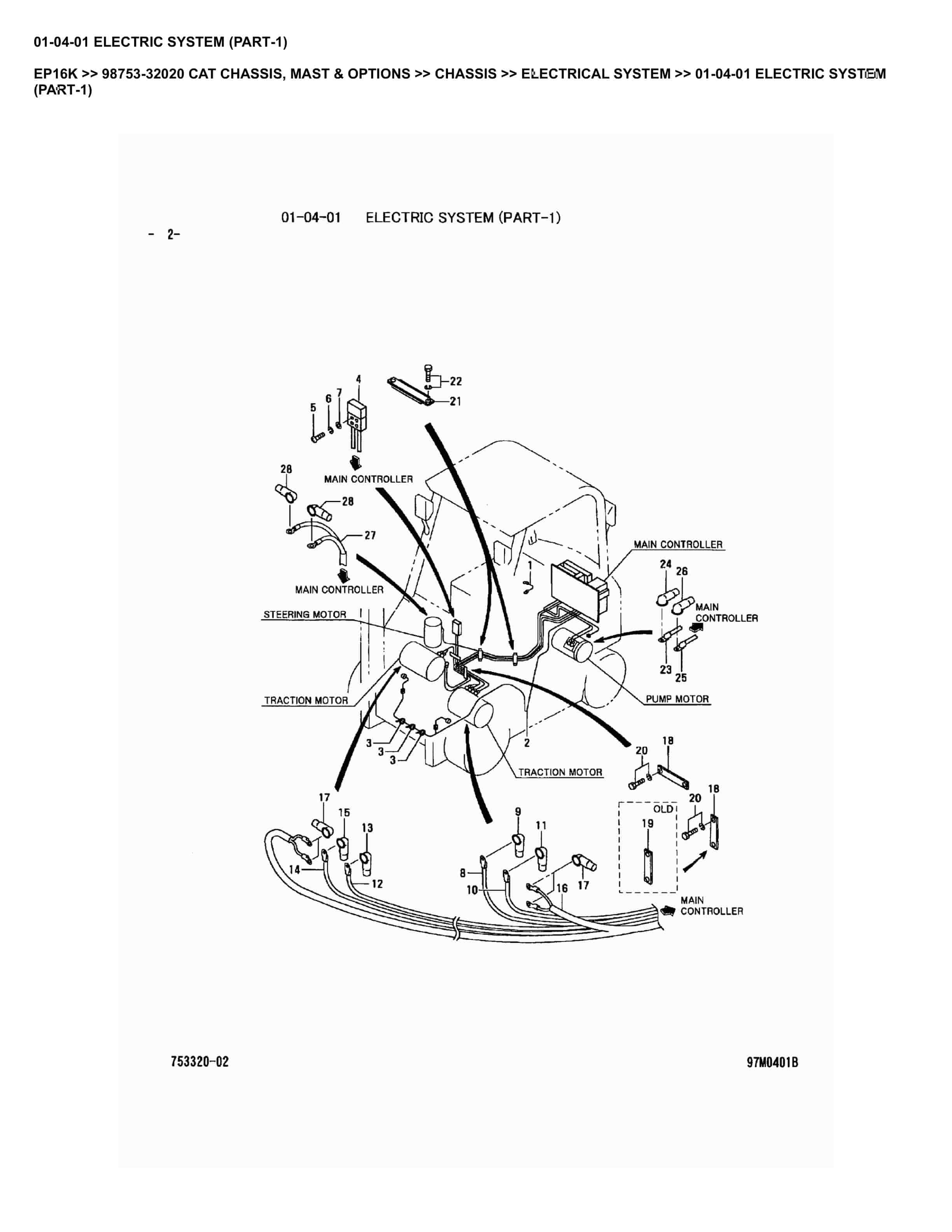 Caterpillar EP16K Parts Manual 98753-32020