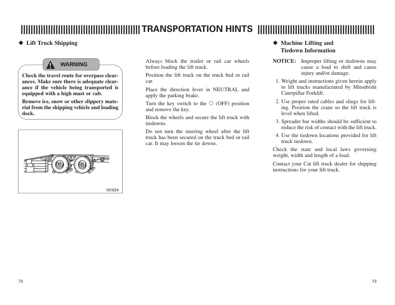 Caterpillar EP16KT, EP18KT, EP20KT Operation and Maintenance Manual 99710-89110-3