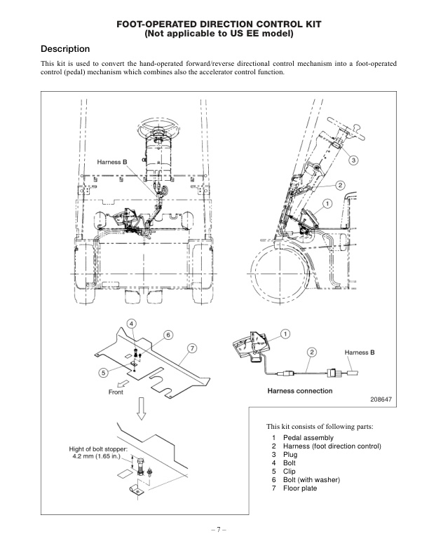 Caterpillar EP16KT to EP20KT Options Supplement Service Manual 99759-92100-3