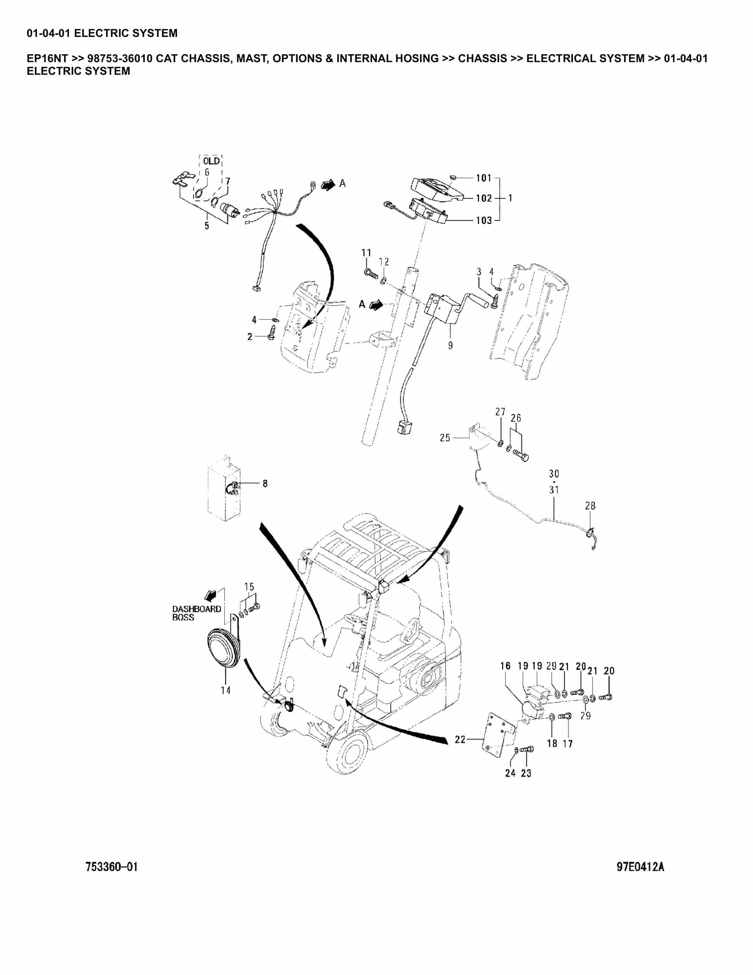 Caterpillar EP16NT Parts Manual 98753-36010
