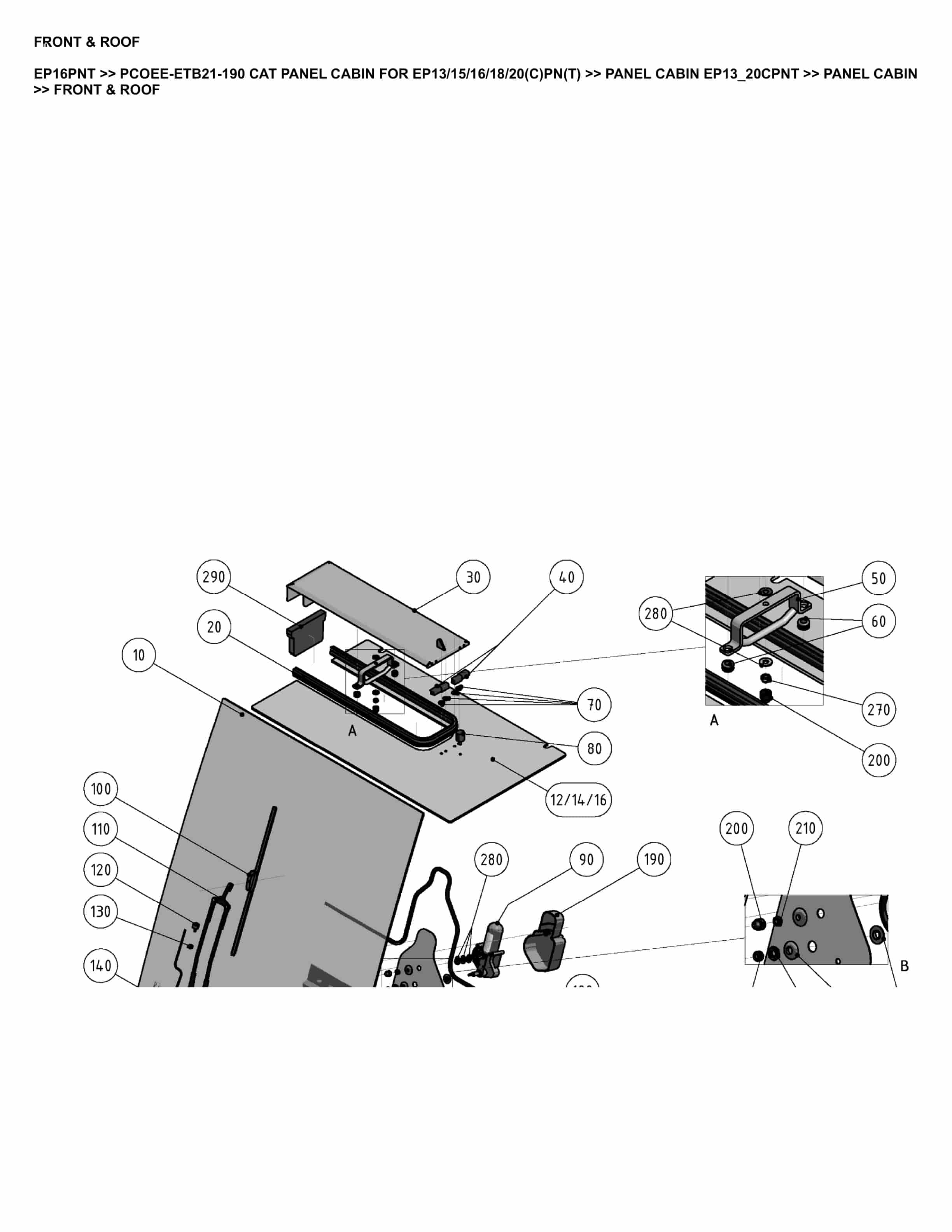 Caterpillar EP16PNT Parts Manual PCOEE-ETB21-190