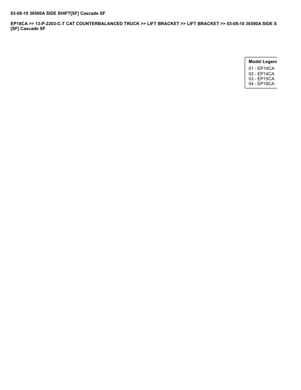 Caterpillar EP18CA Parts Manual 13-P-2203-C-T 4 Caterpillar EP18CA Parts Manual 13-P-2203-C-T - Image 4