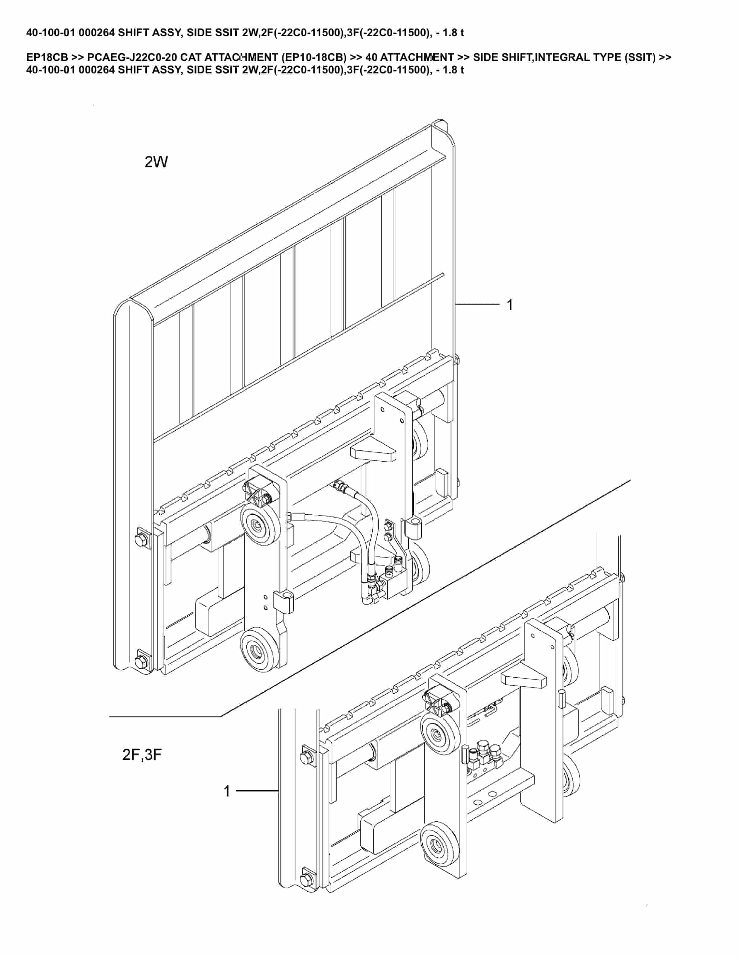 Caterpillar EP18CB Parts Manual PCAEG-J22C0-20