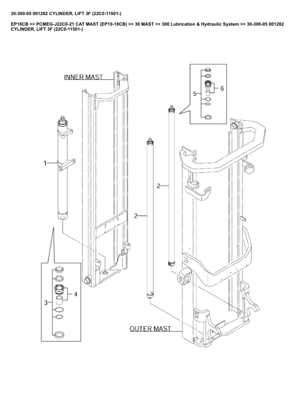 Alternative view of Caterpillar EP18CB Parts Manual PCMEG-J22C0-21