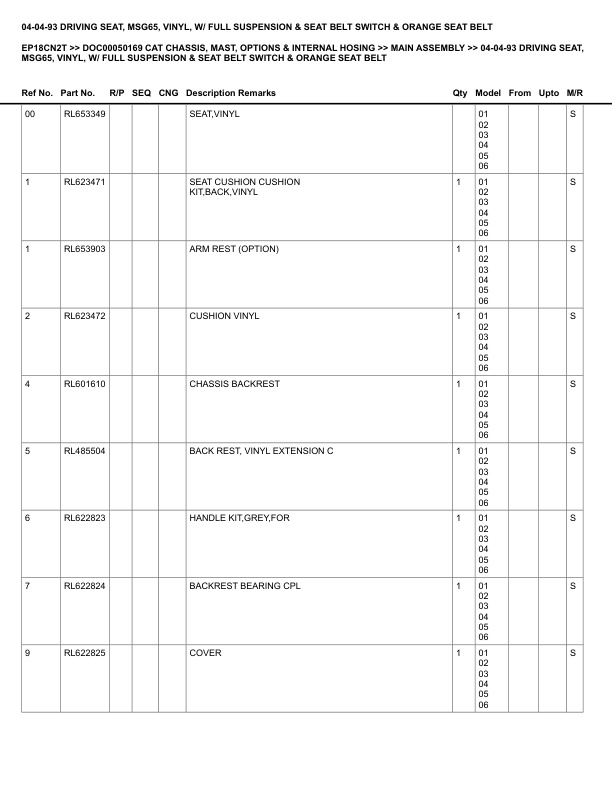 Alternative view of Caterpillar EP18CN2T Parts Manual DOC00050169