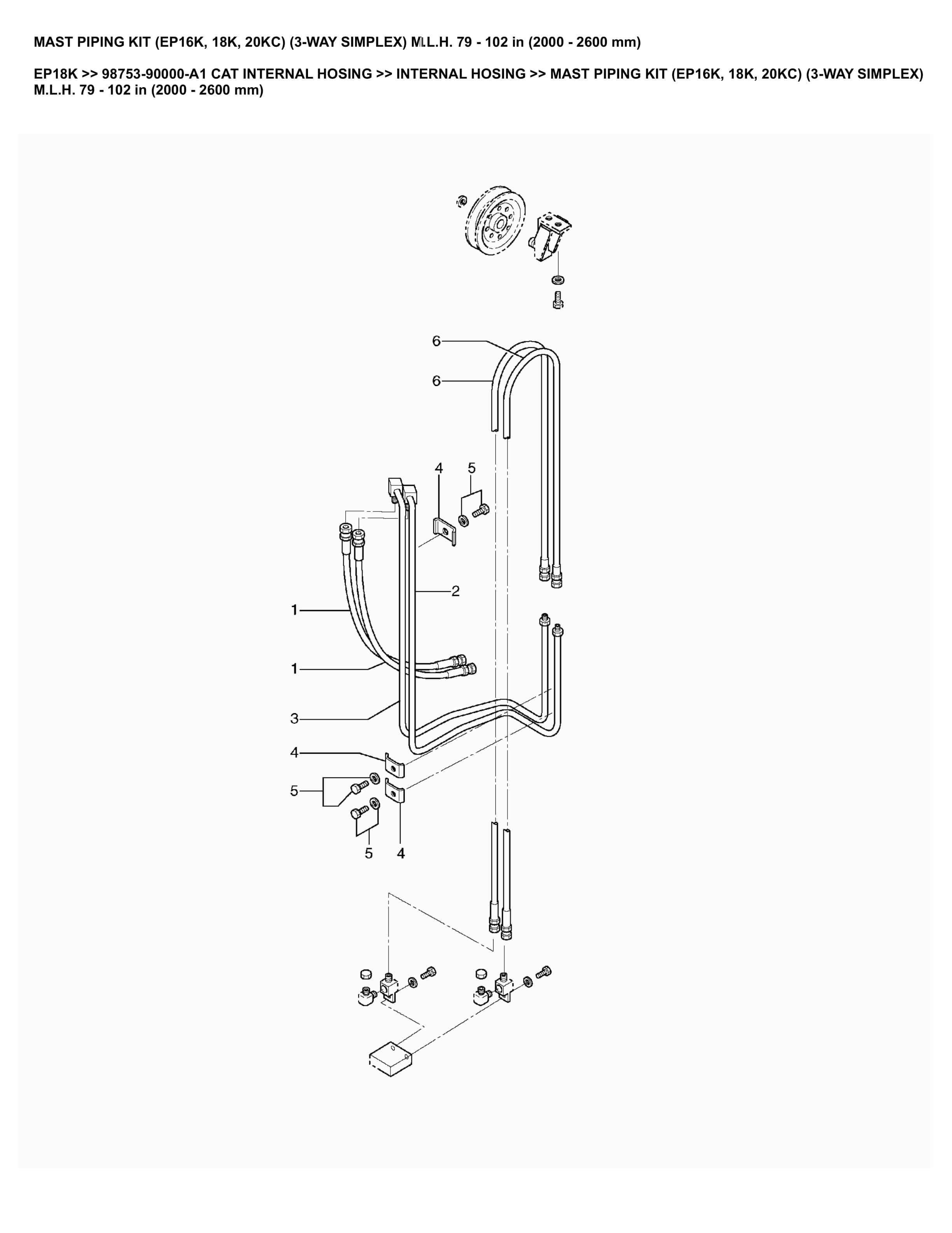 Caterpillar EP18K Parts Manual 98753-90000-A1