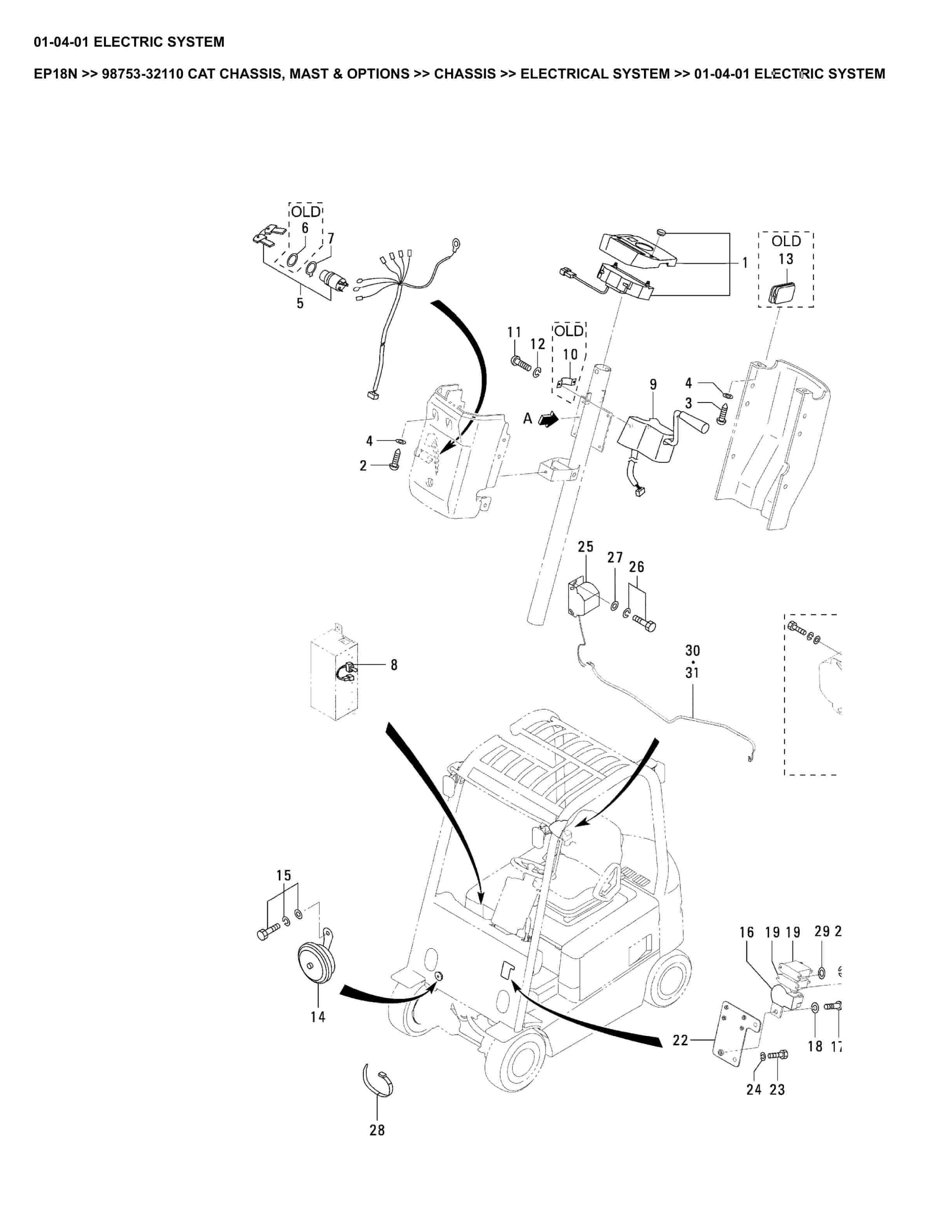 Caterpillar EP18N Parts Manual 98753-32110