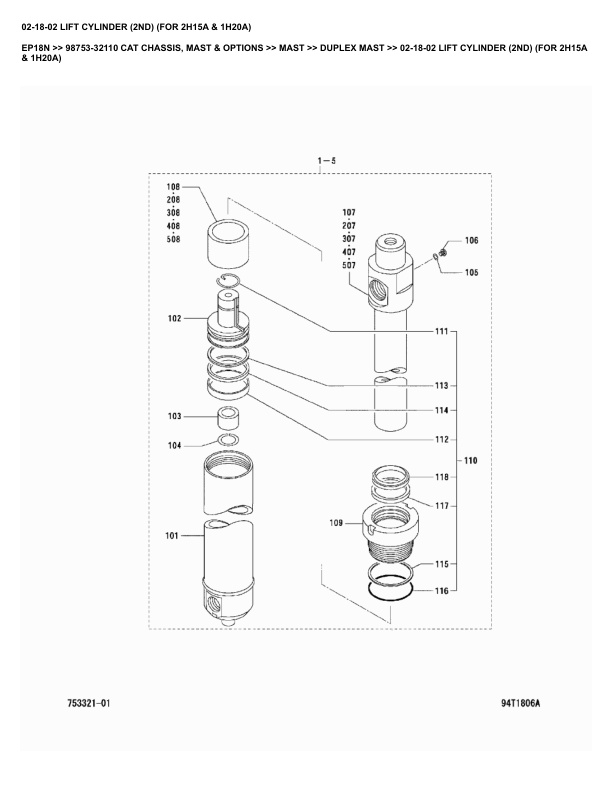 Caterpillar EP18N Parts Manual 98753-32110 5 Caterpillar EP18N Parts Manual 98753-32110 - Image 5
