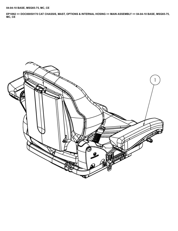 Alternative view of Caterpillar EP18N2 Parts Manual DOC00050170