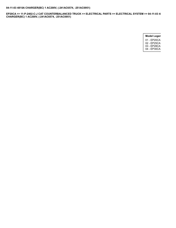 Caterpillar EP20CA Parts Manual 11-P-2402-C-J 5 Caterpillar EP20CA Parts Manual 11-P-2402-C-J - Image 5