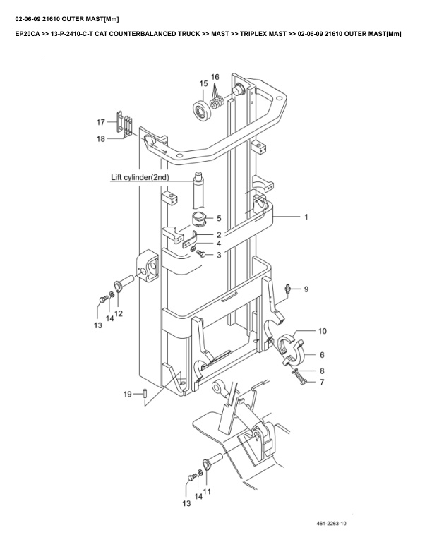 Alternative view of Caterpillar EP20CA Parts Manual 13-P-2410-C-T
