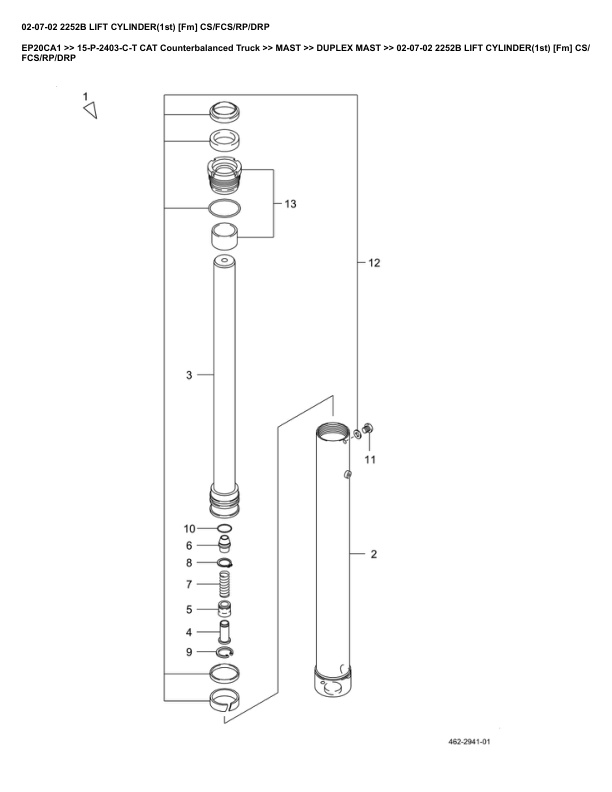 Alternative view of Caterpillar EP20CA1 Parts Manual 15-P-2403-C-T