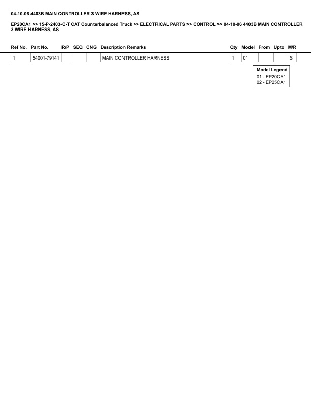 Caterpillar EP20CA1 Parts Manual 15-P-2403-C-T 4 Caterpillar EP20CA1 Parts Manual 15-P-2403-C-T - Image 4