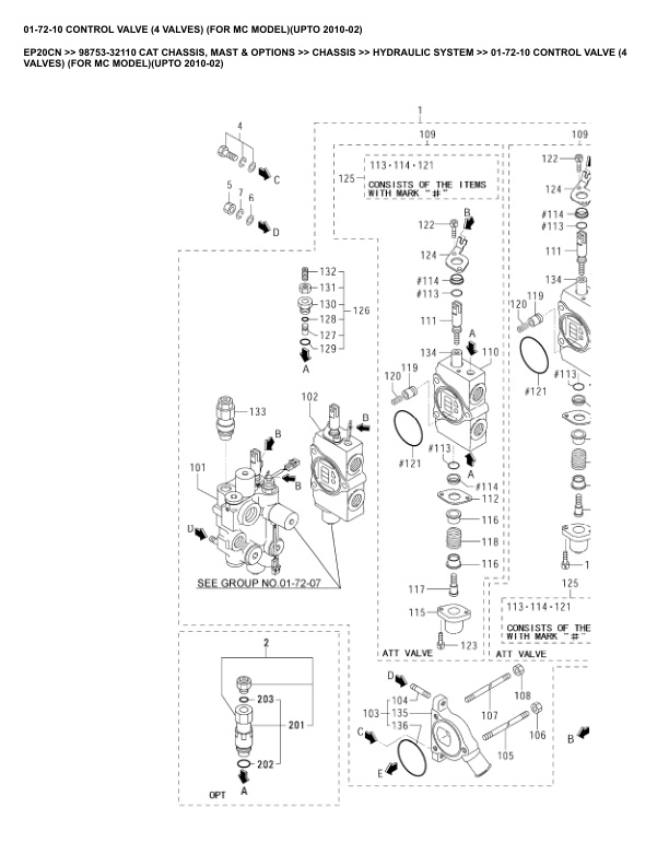 Alternative view of Caterpillar EP20CN Parts Manual 98753-32110