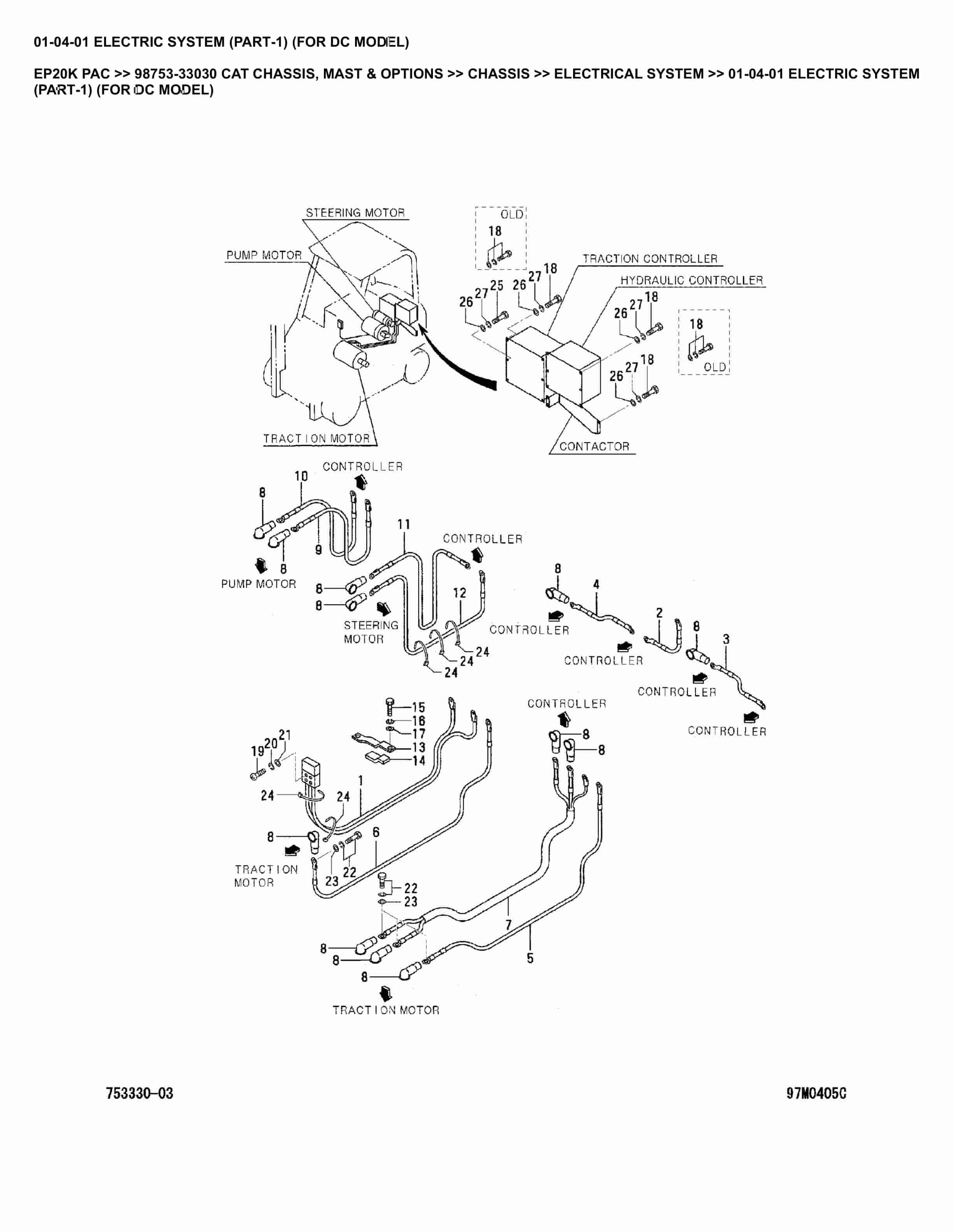 Caterpillar EP20K PAC Parts Manual 98753-33030