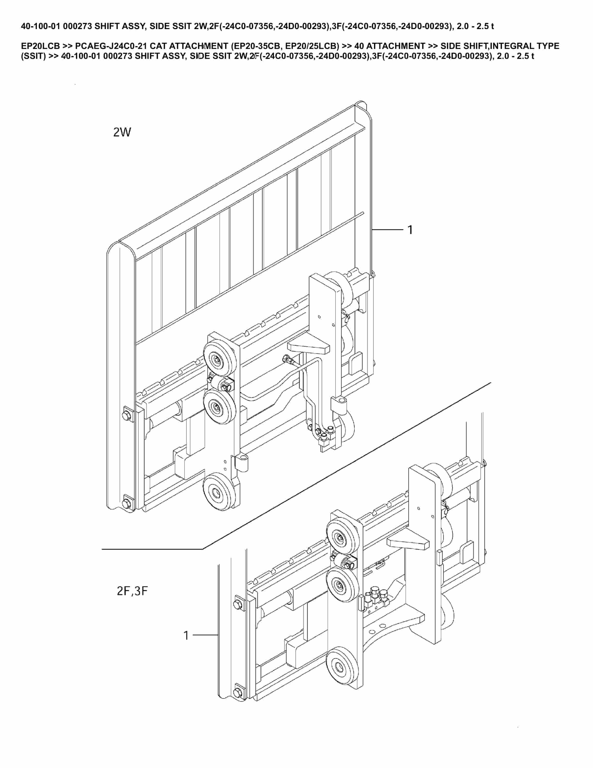 Caterpillar EP20LCB Parts Manual PCAEG-J24C0-21