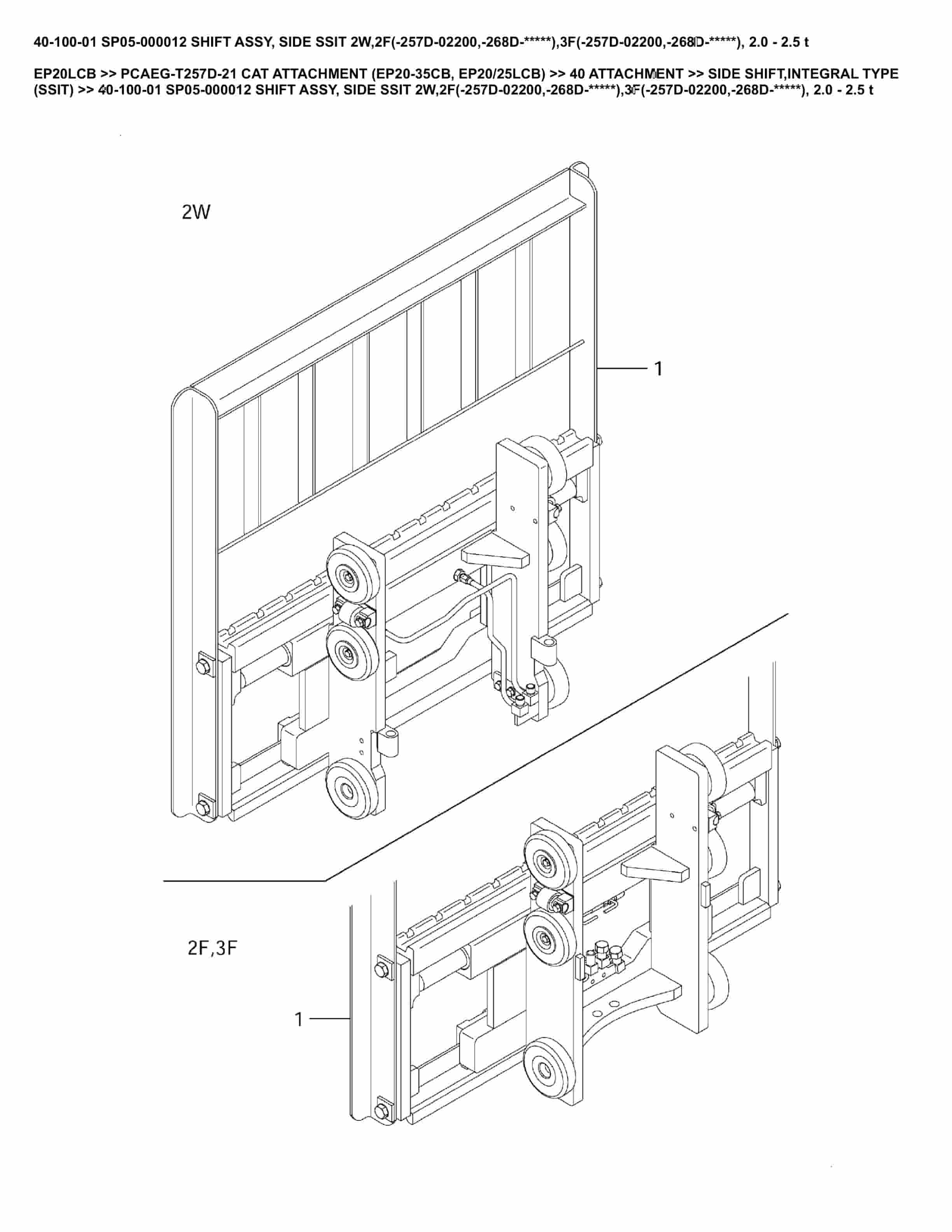 Caterpillar EP20LCB Parts Manual PCAEG-T257D-21