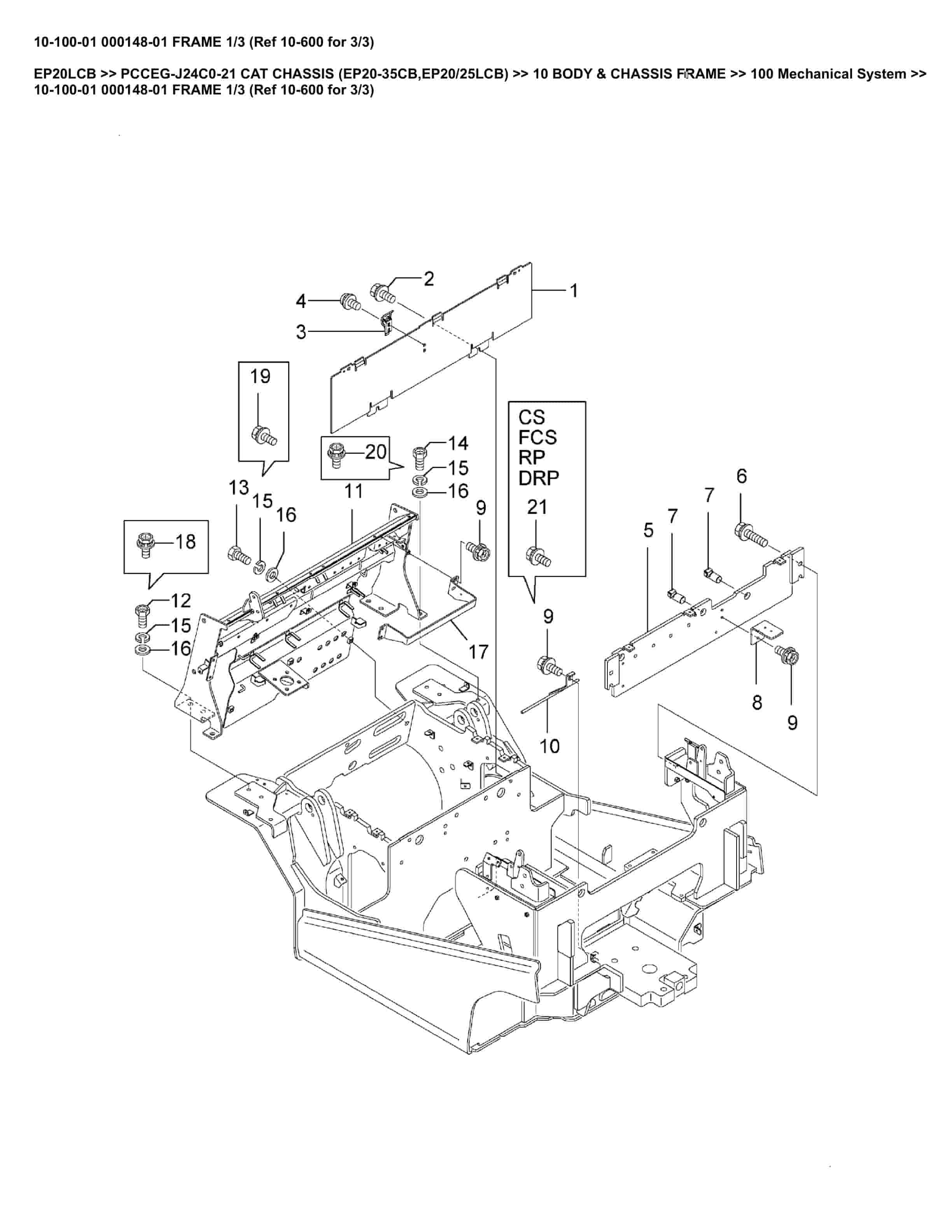 Caterpillar EP20LCB Parts Manual PCCEG-J24C0-21
