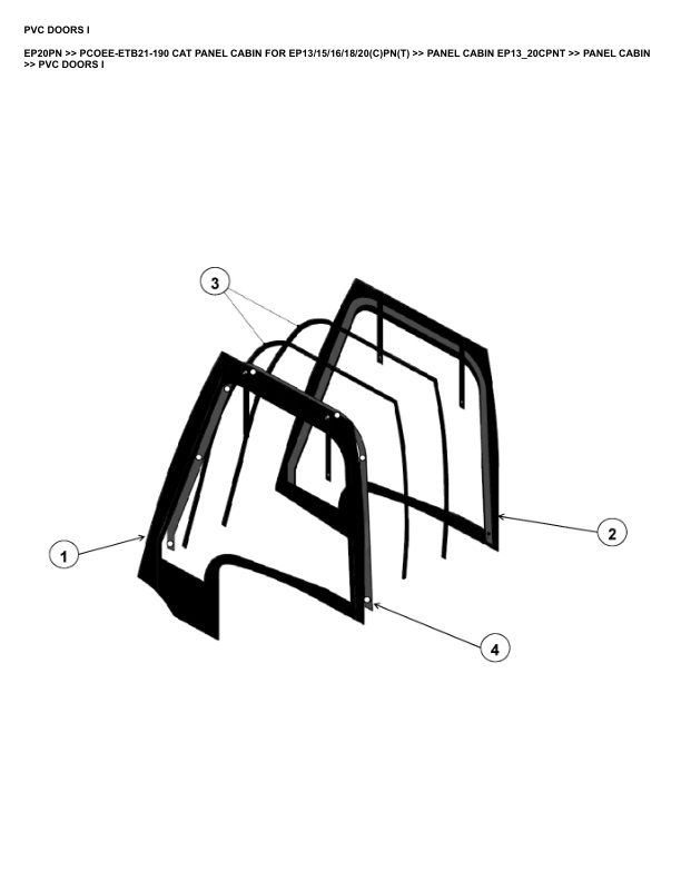 Alternative view of Caterpillar EP20PN Parts Manual PCOEE-ETB21-190