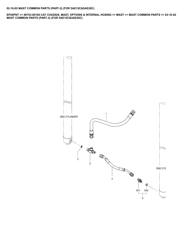 Alternative view of Caterpillar EP20PNT Parts Manual 98753-00100
