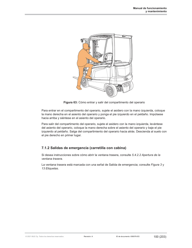 Alternative view of Caterpillar EP25ACN, EP25AN, EP30ACN, EP30AN, EP35AN Operation and Maintenance Manual 658076 ES-A