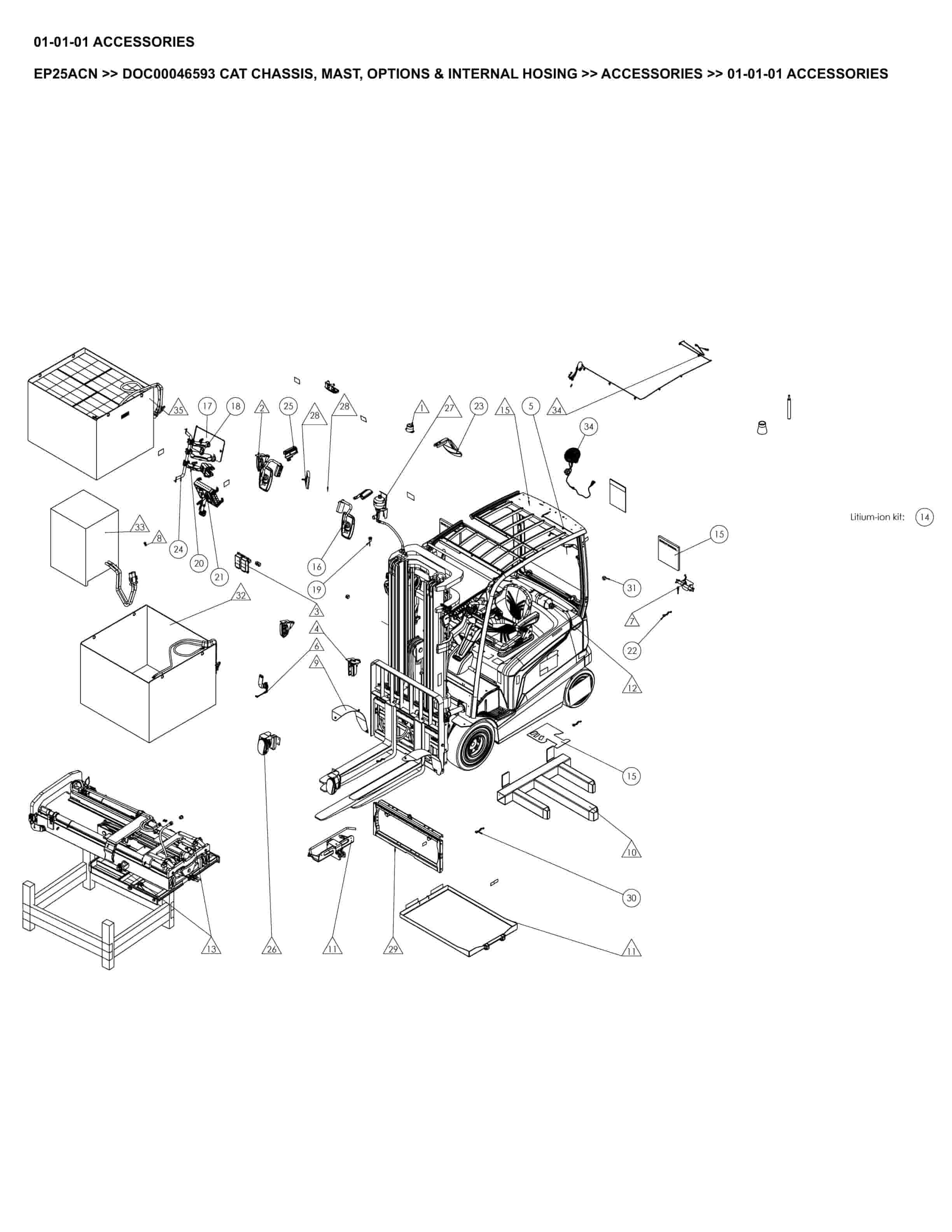 Caterpillar EP25ACN Parts Manual DOC00046593