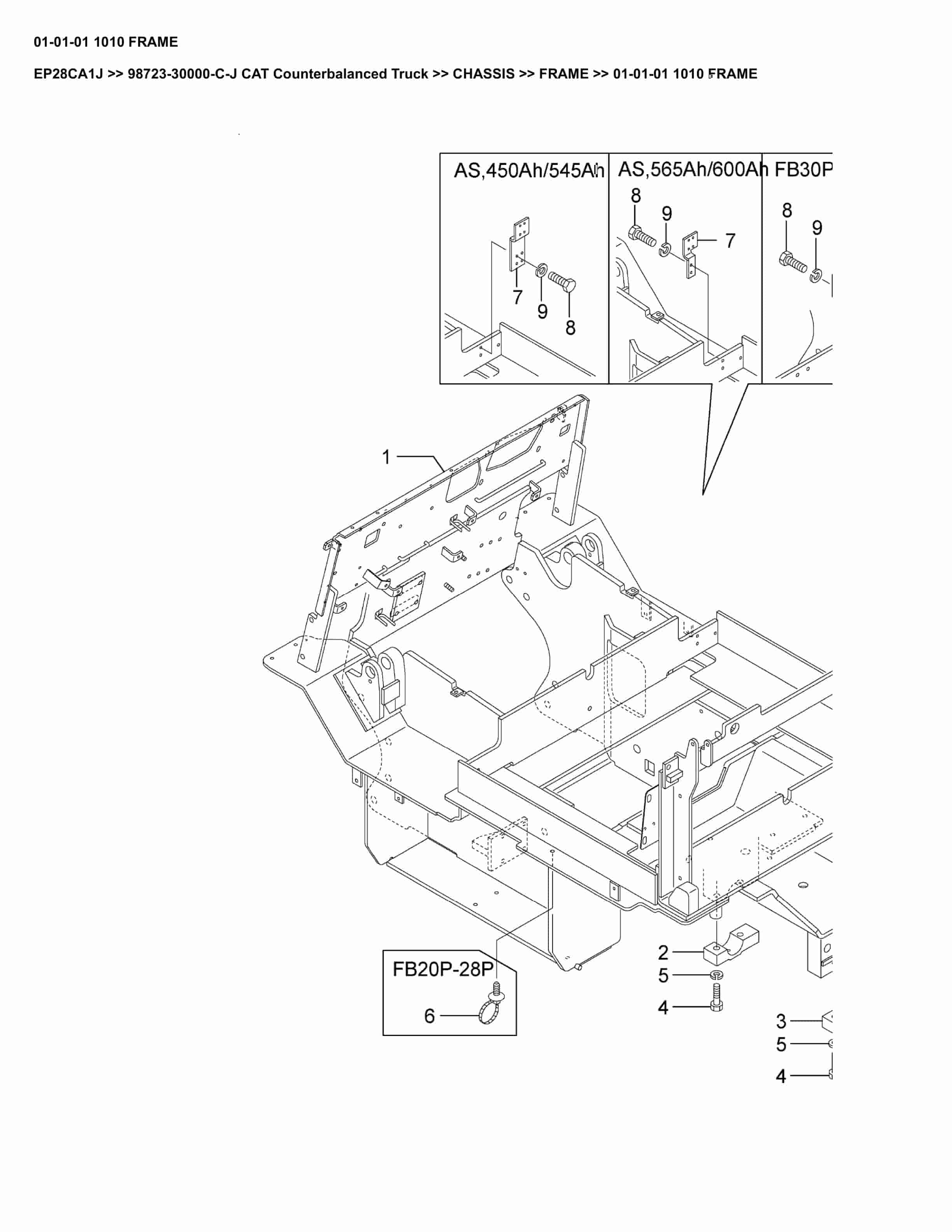 Caterpillar EP28CA1J Parts Manual 98723-30000-C-J