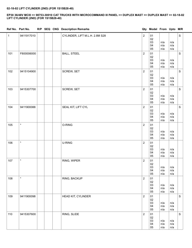 Caterpillar EP30 36 48V Parts Manual MCIII 98753-30010 4 Caterpillar EP30 36 48V Parts Manual MCIII 98753-30010 - Image 4