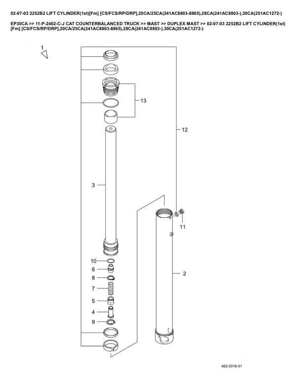 Caterpillar EP30CA Parts Manual 11-P-2402-C-J 2 Caterpillar EP30CA Parts Manual 11-P-2402-C-J - Image 2