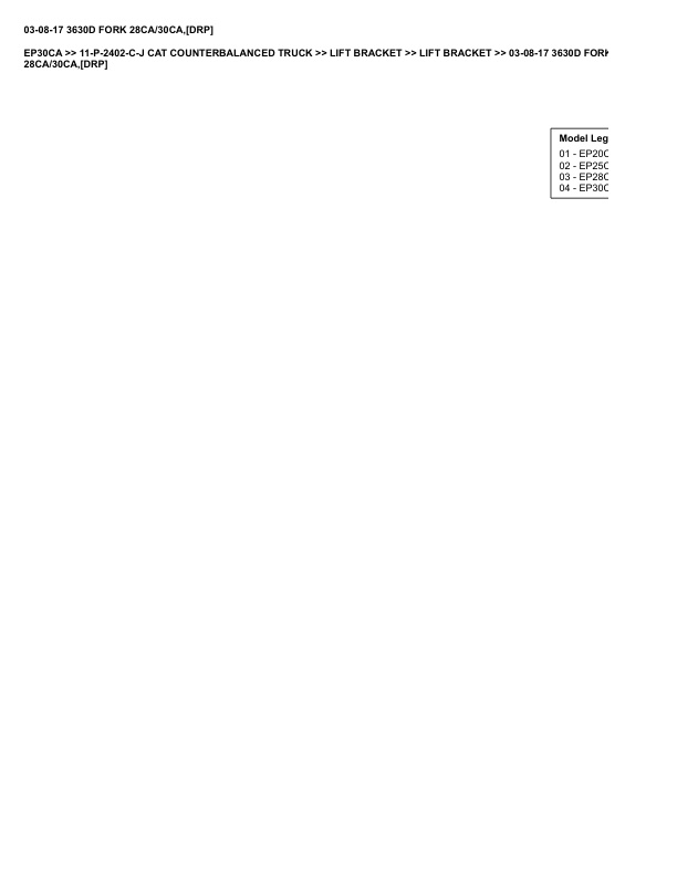 Caterpillar EP30CA Parts Manual 11-P-2402-C-J 3 Caterpillar EP30CA Parts Manual 11-P-2402-C-J - Image 3