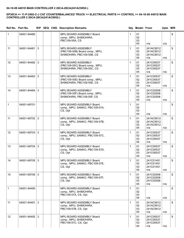 Caterpillar EP30CA Parts Manual 11-P-2402-C-J 4 Caterpillar EP30CA Parts Manual 11-P-2402-C-J - Image 4