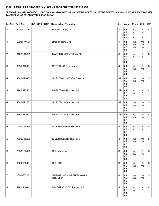 Caterpillar EP30CA1J Parts Manual 98723-30000-C-J 4 Caterpillar EP30CA1J Parts Manual 98723-30000-C-J - Image 4