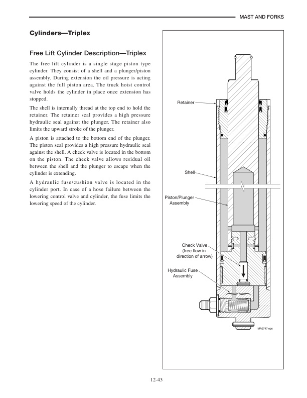 Caterpillar ES5000, ES5500 Chassis and Mast Service Manual 99759-89100-5
