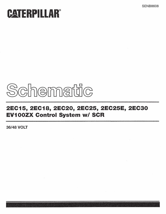 Caterpillar EV100ZX Control System w-SCR Schematic SENB8608 1 Caterpillar EV100ZX Control System w-SCR Schematic SENB8608