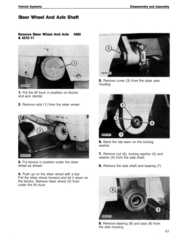 Caterpillar F25, F30, F35, FC40 Lift Trucks Vehicle Systems Disassembly and Assembly SENB8277-01-3