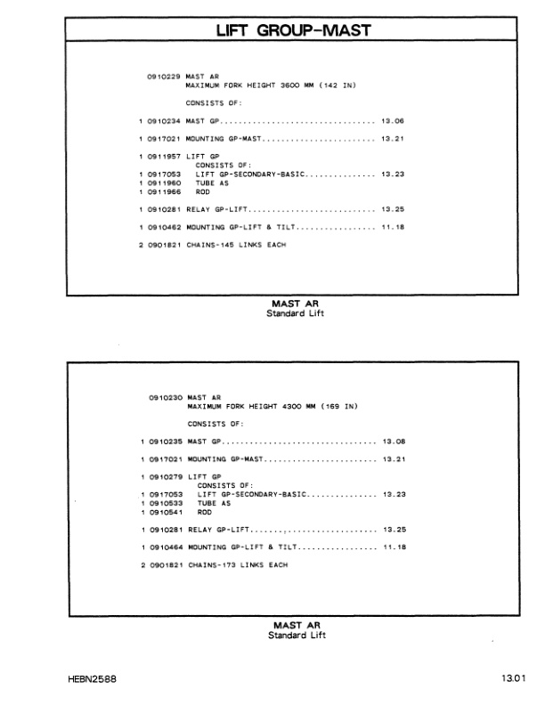 Caterpillar F25, F30, F35 Lift Truck Parts Manual HEBN2588-01 4 Caterpillar F25, F30, F35 Lift Truck Parts Manual HEBN2588-01-4