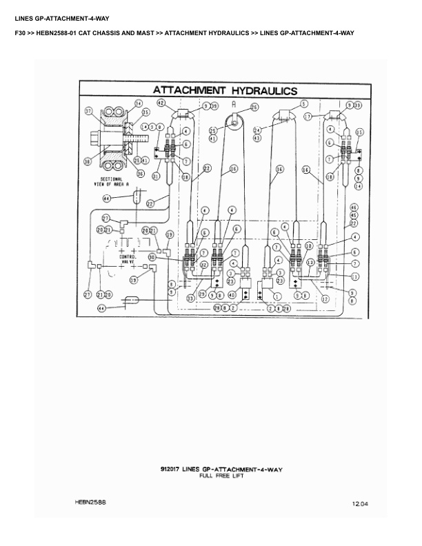 Caterpillar F30 Parts Manual HEBN2588-01 4 Caterpillar F30 Parts Manual HEBN2588-01 - Image 4