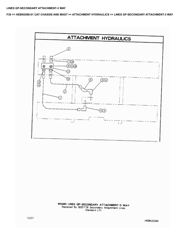 Caterpillar F30 Parts Manual HEBN2588-01 5 Caterpillar F30 Parts Manual HEBN2588-01 - Image 5