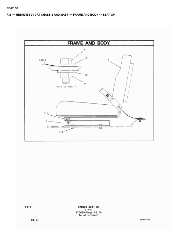 Caterpillar F35 Parts Manual HEBN2588-01 2 Caterpillar F35 Parts Manual HEBN2588-01 - Image 2