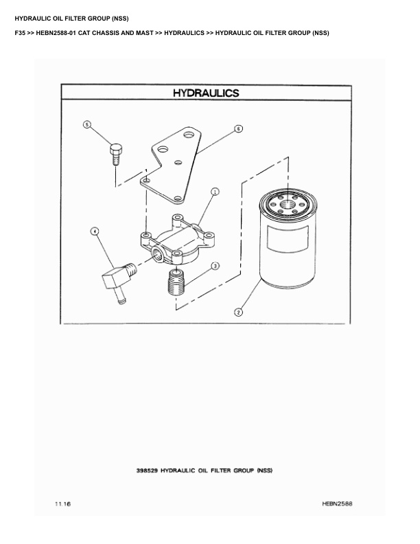 Caterpillar F35 Parts Manual HEBN2588-01 3 Caterpillar F35 Parts Manual HEBN2588-01 - Image 3