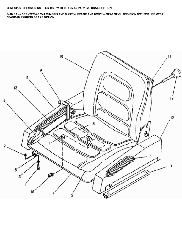 Caterpillar F40D SA Parts Manual SEBN2623-03 2 Caterpillar F40D SA Parts Manual SEBN2623-03 - Image 2