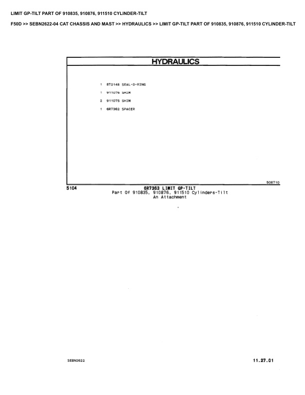 Caterpillar F50D Parts Manual SEBN2622-04 4 Caterpillar F50D Parts Manual SEBN2622-04 - Image 4