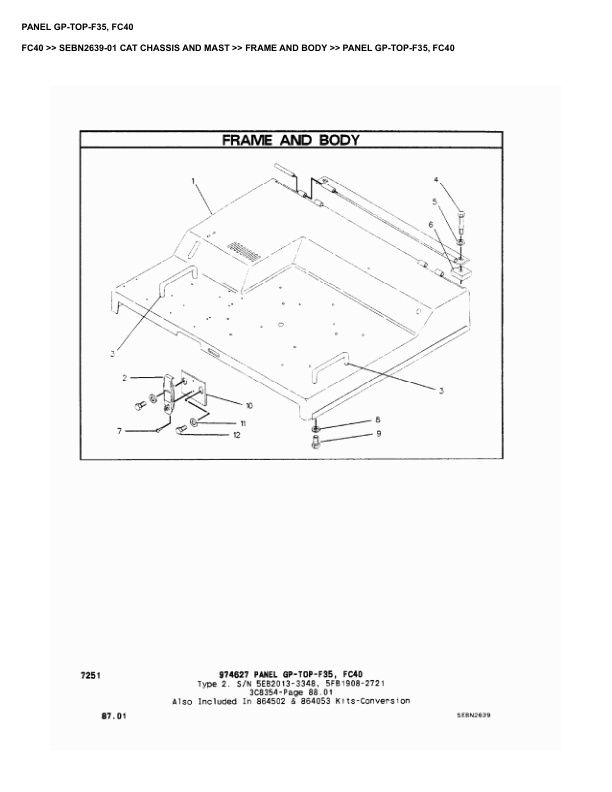 Caterpillar FC40 Parts Manual SEBN2639-01 2 Caterpillar FC40 Parts Manual SEBN2639-01 - Image 2