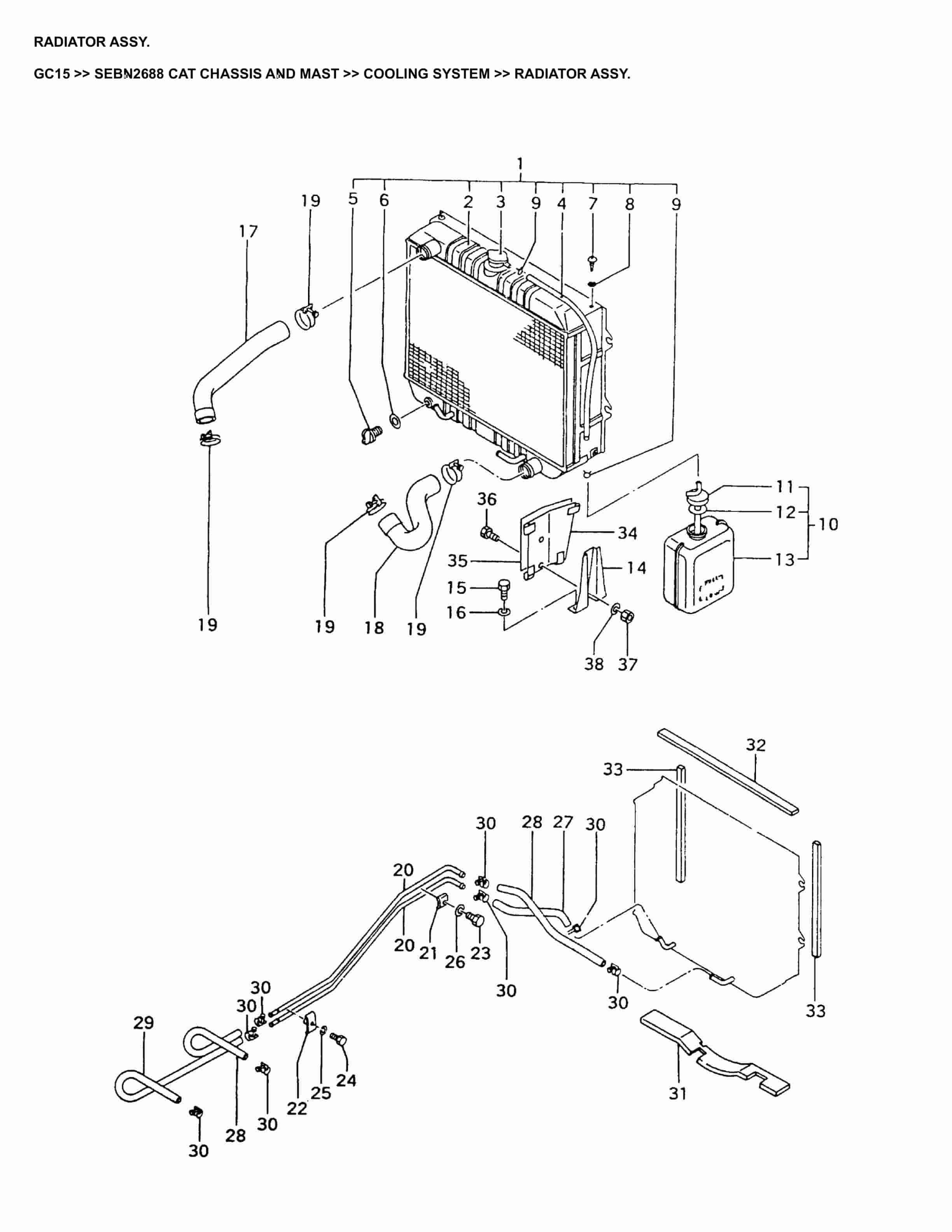 Caterpillar GC15 Parts Manual SEBN2688
