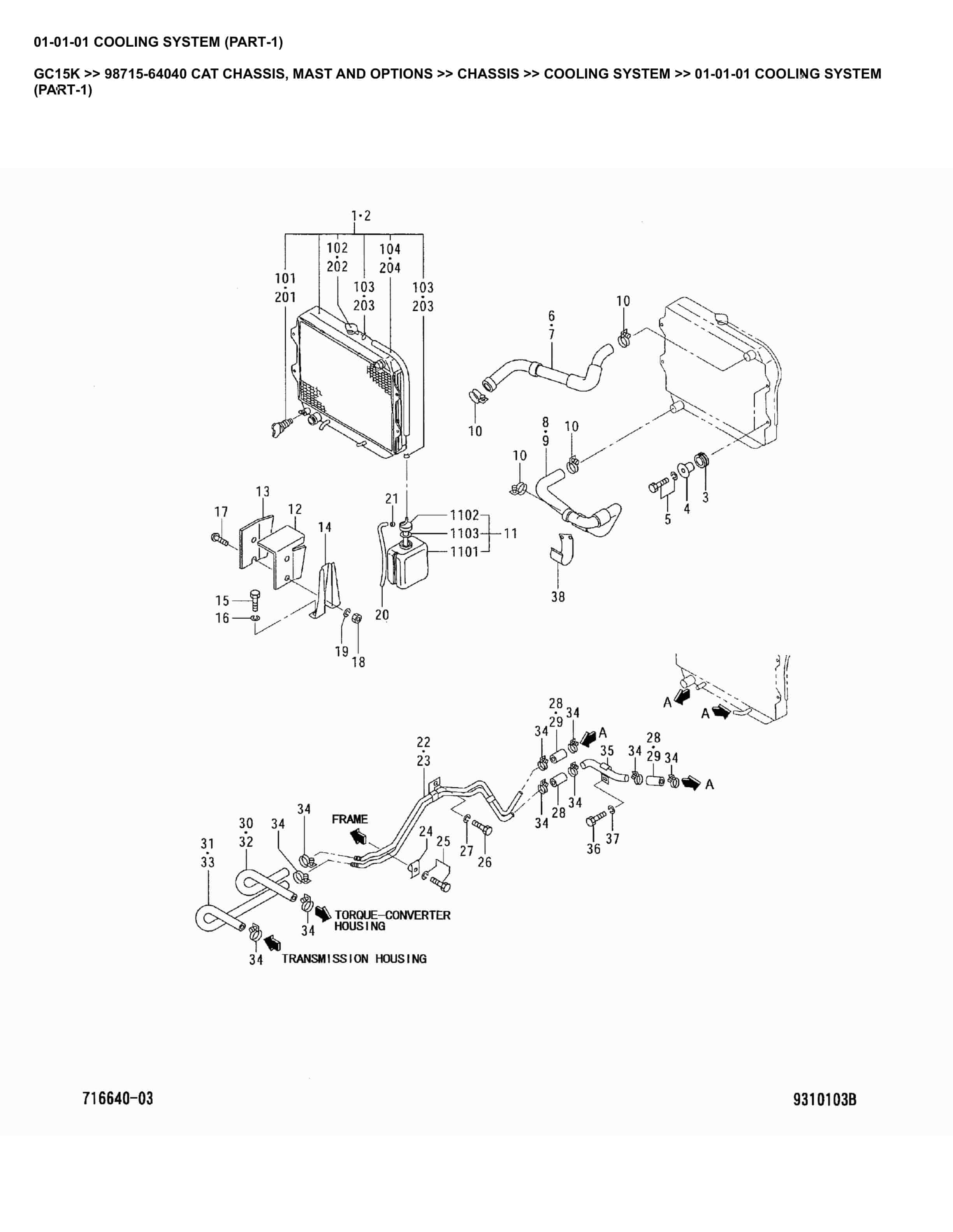 Caterpillar GC15K Parts Manual 98715-64040